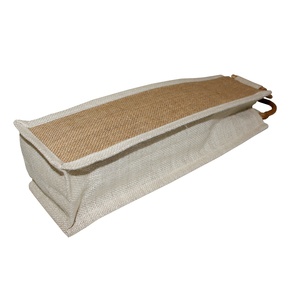Sac de whisky de jute imperméable écologique avec poignée de canne Sac de bouteille de vin en toile de jute laminée PP pour cadeau de promotion - Product Image 5