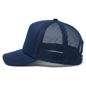 Premium <b>Navy</b> Blue Mesh Trucker Hat Meyba Sports Adjustable Snapback <b>Baseball</b> <b>Cap</b> With Breathable Design For Outdoor Streetwear - Product Image 2