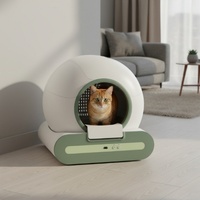 Kotak Pasir Kucing Otomatis Sudex Ukuran Besar, Pembersihan Sendiri, Untuk Banyak Kucing, 65L, Desain Terbaru, Pengontrol Bau, Sistem WiFi