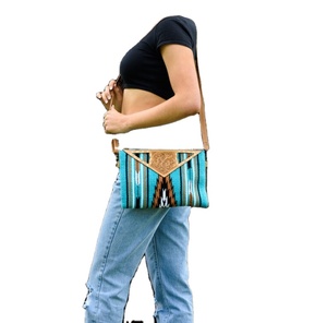 Women's Bohemian Animal Print Striped Genuine Leather Cross-Body <b>Tote</b> <b>Bag</b> Zipper Closure Lightweight Durable Winter Travel Daily - Product Image 3