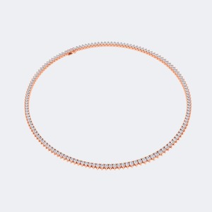Collier de luxe en or 9K, 14K, 18K avec diamant de laboratoire rond taille brillant 10,30 CTW, couleur EF, clarté VVS-VVS, Taurus Jewels - Product Image 3