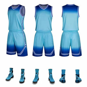 Uniformes de Baloncesto 100% Poliéster Unisex, Jersey y Pantalones Cortos Transpirables, Logotipo Personalizado por Sublimación, Uniformes de Baloncesto para Equipos - Product Image 3