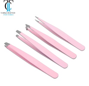 Ensemble de pinces à épiler de précision en acier inoxydable, pointe inclinée, pointe pointue, pour le modelage des sourcils, l'épilation du visage, le maquillage - Product Image 3