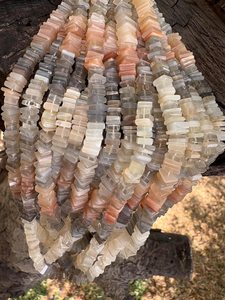 Multi Moonstone Square Beads, Natural <b>Spacer</b> Strand (5-6 mm) - Product Image 3