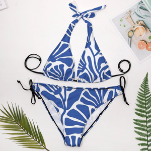 Ensemble de bikinis 2 pièces sexy et légers pour femmes, été 2025, sans couture, en tissu uni, y compris les grandes tailles, en spandex/nylon - Product Image 3