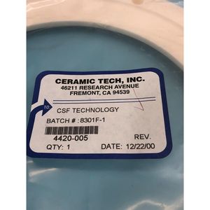 <b>Ceramic</b> Tech 4420-005 <b>Ceramic</b> <b>Ring</b>, 147401 - Trusted Global Legacy Semiconductor Equipment and Parts at - Product Image 1