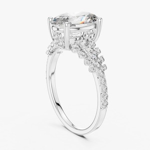 Anillo de Oro de Lujo Oval Galaxy Bloom con Diamantes Cultivados en Laboratorio con Corte Oval, Certificado IGI, Regalo de Boda Minimalista para Mujer - Product Image 1