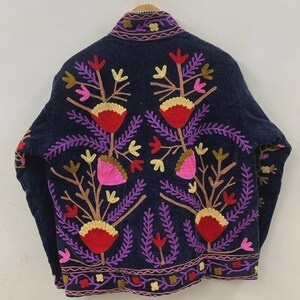 Bulk Order Handmade Suzani Velvet Jacket Embroidered Boho Ethnic <b>Coat</b> Custom Design Manufacturer - Product Image 3