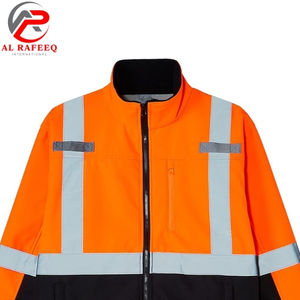 Chaqueta Softshell de Alta Visibilidad con Logotipo Personalizado, Impermeable, de Poliéster, Ropa de Trabajo de Seguridad con Logotipo Personalizable - Product Image 3