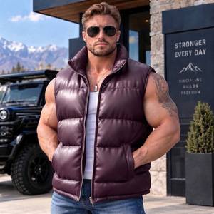 Chaleco acolchado de piel de cordero auténtica para hombre, chaleco de piel de oveja, chaleco de cuero, chaleco de cocodrilo para hombre - Product Image 6