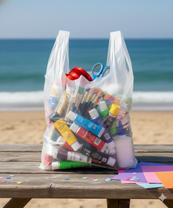 Sac de transport en PEHD RAO Logistics Modèle 007 TSB pour la protection des colis de messagerie, sac gilet haute densité robuste pour vêtements, ISO - Product Image 1