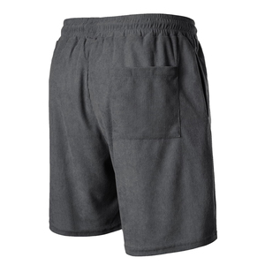 Shorts décontractés à cordon de serrage en coton imprimé silicone avec motif lettres floquées, coupe ample, édition haut de gamme - Product Image 2