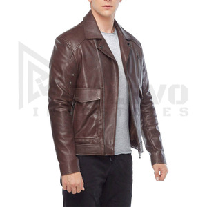 Chaqueta de Invierno para Hombre, de Cuero de Primera Calidad, Ecológica, Acolchada, con Cuello Alto y Logotipo Frontal, Fabricante, Personalizable, OEM, Mercado Estadounidense - Product Image 2
