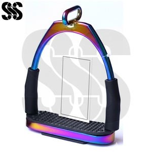 SHER SONS SPORTS SSS-FS-4009 Étriers d'équitation Flexi Design Absorption des chocs Durabilité Confort du cavalier Acier inoxydable - Product Image 4