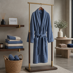 Albornoz de Algodón Orgánico Certificado GOTS para Adultos, Ecológico y Sostenible, Suave, de Felpa, para Spa y Hotel, con Logotipo Personalizado, Diseño de Lujo Unisex - Product Image 5