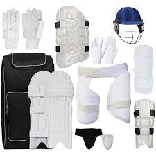 Kit complet d'équipement de protection pour le cricket pour hommes et garçons avec gants de frappe, protège-jambes, casque, protège-cuisses et protège-bras - Product Image 3