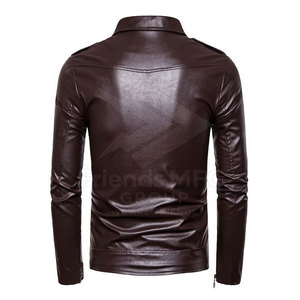 Veste en cuir de vachette sur mesure, créez votre propre veste d'hiver légère et écologique pour homme avec logo sur le devant - Product Image 2