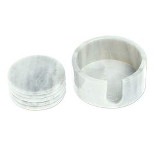 Sous-verre de restaurant, sous-verre pour boissons, sous-verre en marbre fait main, sous-verre en marbre poli, sous-verre antidérapant - Product Image 2