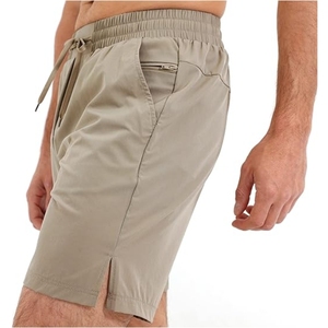 Men's Quick Dry Breathable 100% Cotton Bermuda Shorts <b>Elastic</b> Waist Side Pockets Solid Color Casual Style OEM Service - Product Image 6