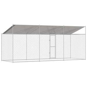 Cage pour chien Silver Roof avec dimensions de 236,22 x 78,74 x 101,57 pouces pour animaux de compagnie, maisons et meubles pour animaux - Product Image 6