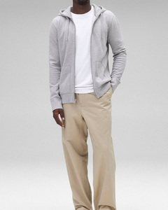 Sweat à capuche zippé élégant et fonctionnel en coton et polyester de poids moyen pour homme – Vêtement d'extérieur respirant et tendance pour temps frais - Product Image 4