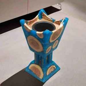 Brûleur d'encens en résine bleue, Mubkhar arabe, porte-encens en métal, brûleur d'encens Bakhoor, design tendance, brûleur d'encens à bas prix - Product Image 5