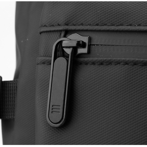 Roziv Sports Luxury Black Genuine Leather Diamond Lattice <b>Laptop</b> <b>Backpack</b> Buckle Closure Front Zip Pocket Unisex Water Resistant - Product Image 4