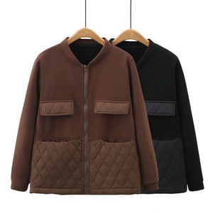 Veste matelassée en polaire noire pour homme, fermeture éclair, col montant, vêtement d'hiver décontracté, rembourrage épais en polyester, poches, coupe classique - Product Image 6