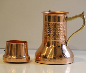 Carafe en cuivre pur de qualité supérieure, faite à la main, écologique, pour table, avec un design haut de gamme - Product Image 4