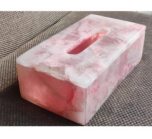 JANNAT EXPORT - Dispensador de Papel Tisú Ecológico de Mármol Rosa con Diseño Rectangular Moderno y Estilo Independiente - Product Image 1