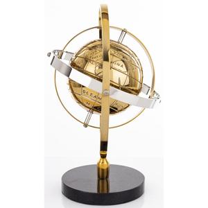 Globo Armilar Decorativo con Acabado Brillante y Base de Mármol, Objeto Decorativo Moderno para Mesa de Sala de Estar, Diseños Personalizables - Product Image 6