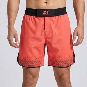 Shorts MMA classiques avec ceinture élastique, tissu résistant, idéal pour la remise en forme, la salle de sport et les arts martiaux. - Product Image 3