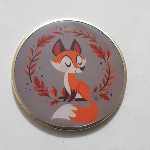 Customizable Enamel Fox <b>Coasters</b> with <b>Cork</b> Backing Sublimation Blank Set DIY Personalized Drink <b>Coasters</b> for Home & Office - Product Image 1