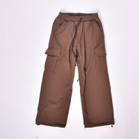 Pantalon cargo Softshell marron durable, imperméable et coupe-vent pour la randonnée ou les activités de neige