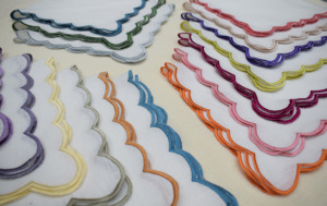 Decorative Linen Scallop <b>Edge</b> Napkin Premium Embroidered Linen Table Napkin for Wedding Party Restaurant Dining - Product Image 6