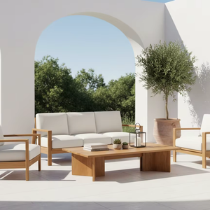 Table basse Kavira en teck massif, meubles de salon conçus pour la distribution internationale et les partenaires d'approvisionnement en gros - Product Image 1