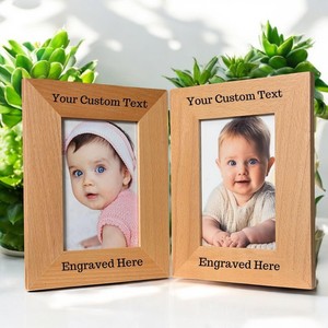 Assured Quality Wooden Photo <b>Frame</b> Rectangular Vertical Engraved Handmade Tabletop Classic - Product Image 1
