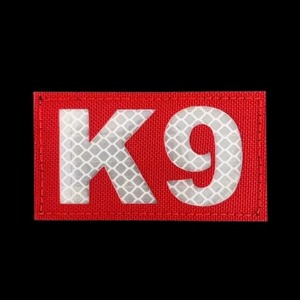 Parche de tela tejida con camuflaje K9, diseño rectangular bordado para coser - Product Image 3