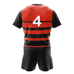 Meilleures ventes : Ensemble maillot et short de rugby en 100 % polyester, nouveau style, personnalisable pour équipe, à manches courtes - Product Image 3