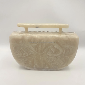 Bolso de mano de resina, cartera antigua para mujer, bolso de mano de calidad de tendencia de mediados de siglo para bolso de noche, boda, despedida de soltera - Product Image 1