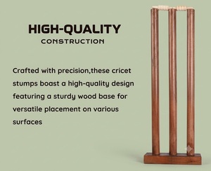 Wickets de cricket de haute qualité et durables en forme de ballon, fabriqués sur mesure avec faible MOQ pour usage professionnel - Product Image 6