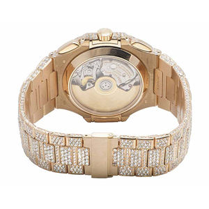 Reloj de Cuarzo de Acero Inoxidable con Diamantes Moissanite VVS, Estilo Hip Hop Moderno, Correa de 20 mm, Esfera de Cristal - Product Image 6