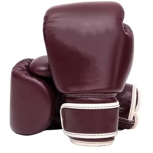 Guantes de Boxeo Personalizados de Cuero Vacuno Genuino, Guantes de Sparring con Logotipo OEM y Empaque para Boxeo, Kickboxing, MMA, Fitness y Gimnasio - Product Image 1