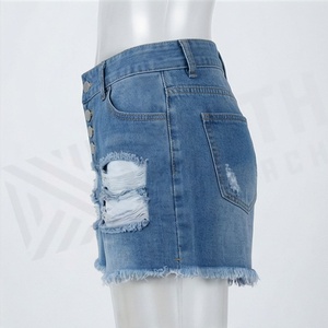 Shorts de Mezclilla Premium para Mujer, Cintura Ajustada, Lavado, Estilo Casual de Verano, Ropa Casual, Color Personalizado, Prendas Modernas - Product Image 3