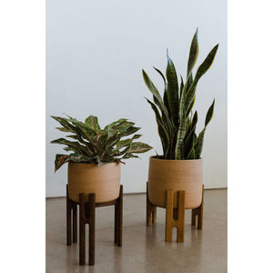 Support à plantes en bois naturel de haute qualité, vente en gros, pour intérieur et extérieur, sur pied, pour pot de fleurs, décoration maison et bureau, conteneur pour plantes - Product Image 5