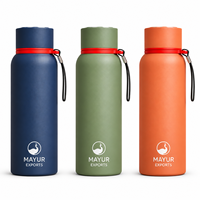 Gobelet isotherme en acier inoxydable à double paroi, anti-fuite, bouteille thermique portable pour les voyages, la salle de sport, le bureau