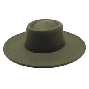 Chapeau Fedora à large bord, couleur unie, protection solaire, design personnalisé, décoration à pompon, décontracté, pour l'extérieur, pêche - Product Image 4