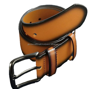 Ceinture en cuir véritable pour homme, boucle en alliage de zinc personnalisée, logo, ceinture décontractée tendance pour jeans ou pantalon - Product Image 6