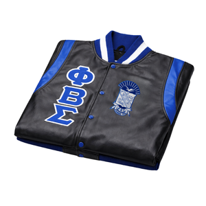 Veste universitaire entièrement en cuir Phi Beta Sigma, vêtements de fraternité grecque, style universitaire classique, artisanat et confort de qualité supérieure - Product Image 6