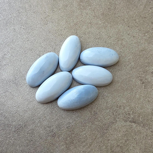 Natural Blue Opal Cabochon Big Oval Shape Calibrated Flat Back Loose Gemstone All Sizes Available - Product Image 3